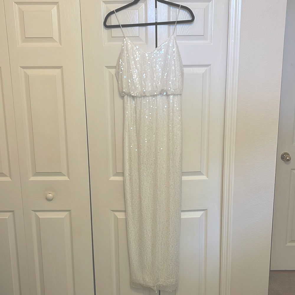 White Sequin Gown